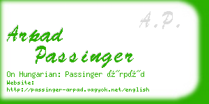 arpad passinger business card